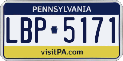 PA license plate LBP5171