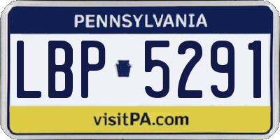 PA license plate LBP5291