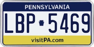 PA license plate LBP5469