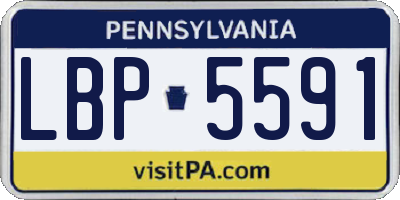 PA license plate LBP5591