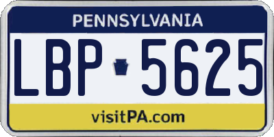 PA license plate LBP5625