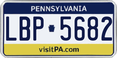 PA license plate LBP5682