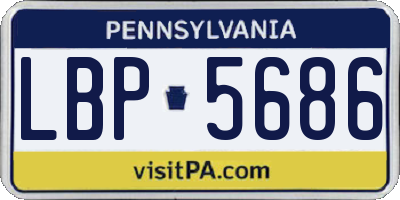 PA license plate LBP5686