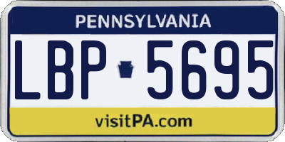 PA license plate LBP5695