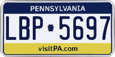 PA license plate LBP5697