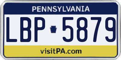 PA license plate LBP5879