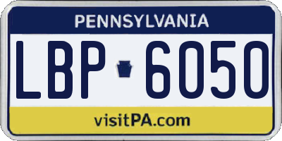 PA license plate LBP6050