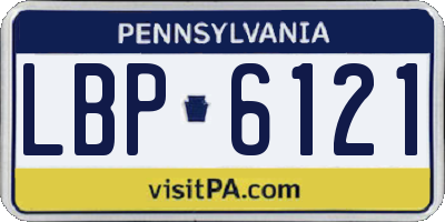 PA license plate LBP6121