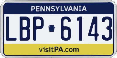 PA license plate LBP6143