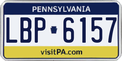 PA license plate LBP6157