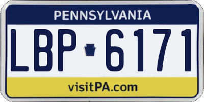 PA license plate LBP6171