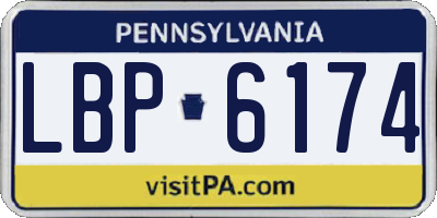 PA license plate LBP6174