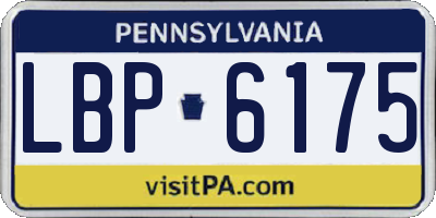 PA license plate LBP6175
