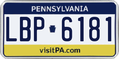 PA license plate LBP6181