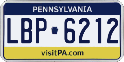 PA license plate LBP6212