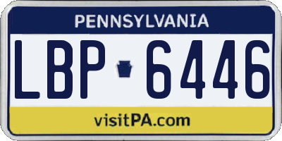 PA license plate LBP6446