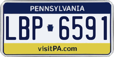 PA license plate LBP6591