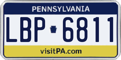 PA license plate LBP6811