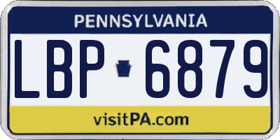 PA license plate LBP6879