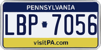PA license plate LBP7056