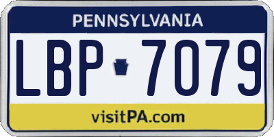 PA license plate LBP7079