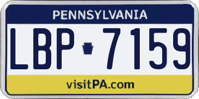 PA license plate LBP7159