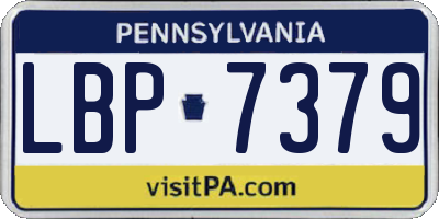 PA license plate LBP7379
