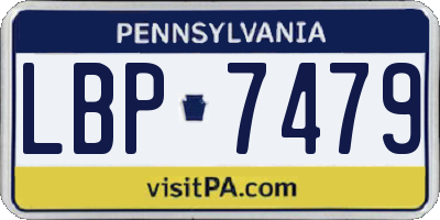 PA license plate LBP7479