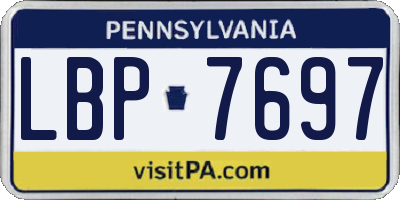 PA license plate LBP7697