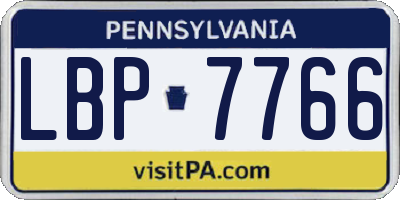 PA license plate LBP7766