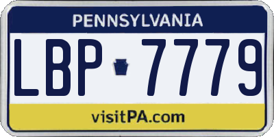 PA license plate LBP7779