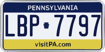 PA license plate LBP7797