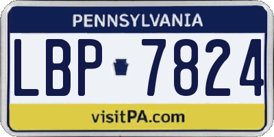 PA license plate LBP7824