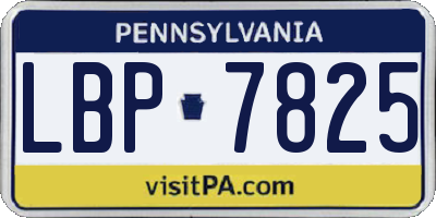 PA license plate LBP7825