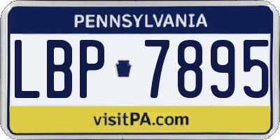 PA license plate LBP7895