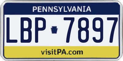 PA license plate LBP7897