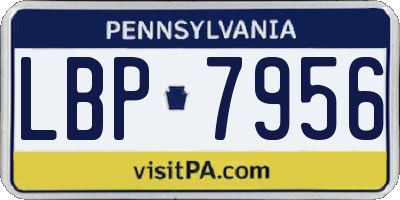 PA license plate LBP7956
