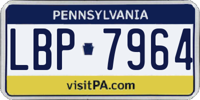 PA license plate LBP7964