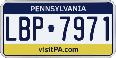 PA license plate LBP7971