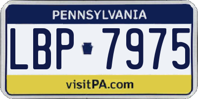 PA license plate LBP7975