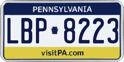 PA license plate LBP8223