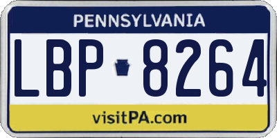 PA license plate LBP8264