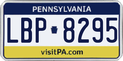PA license plate LBP8295