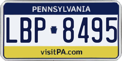 PA license plate LBP8495