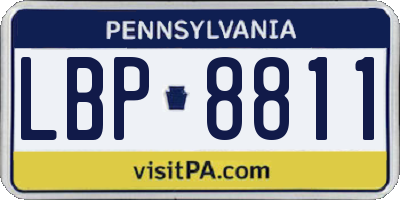 PA license plate LBP8811