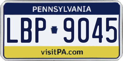 PA license plate LBP9045