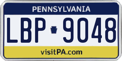 PA license plate LBP9048