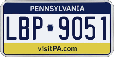PA license plate LBP9051