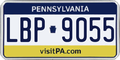 PA license plate LBP9055