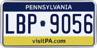 PA license plate LBP9056